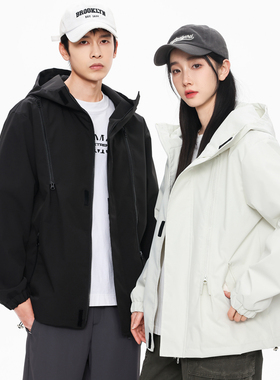 当潮马冲锋衣新款春秋季户外薄款防风防水登山服百搭外套JH-8008