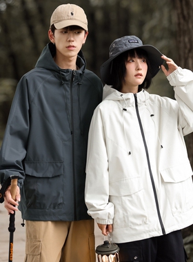 当潮马冲锋衣新款外套户外防风防水骑行登山服情侣款百搭JH-2381