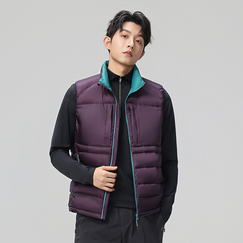 当潮马羽绒服马甲男户外运动工装无袖保暖立领外套YYS-YR25090