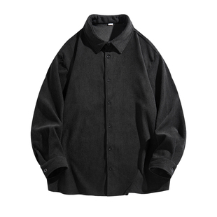 上衣纯色简约外套百搭舒适CC1003 80克春秋款 当潮马秋季 灯芯绒衬衫