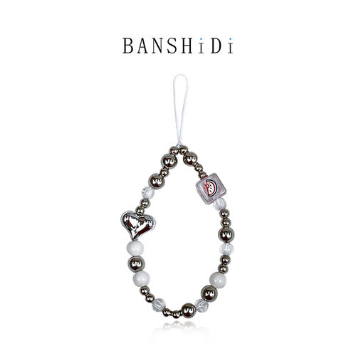 电镀爱心手机挂绳挂件班诗迪