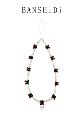 手机挂绳ins风小众设计实色樱桃手机链串珠女生闺蜜礼物手串简约百搭挂件使用苹果华为ccd相机挂绳手腕式