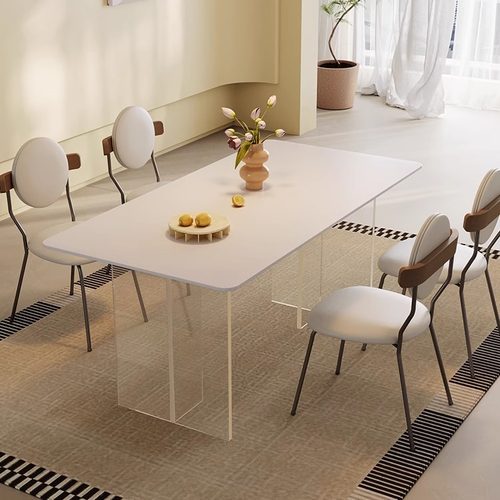 德利丰亚克力悬浮岩板餐桌