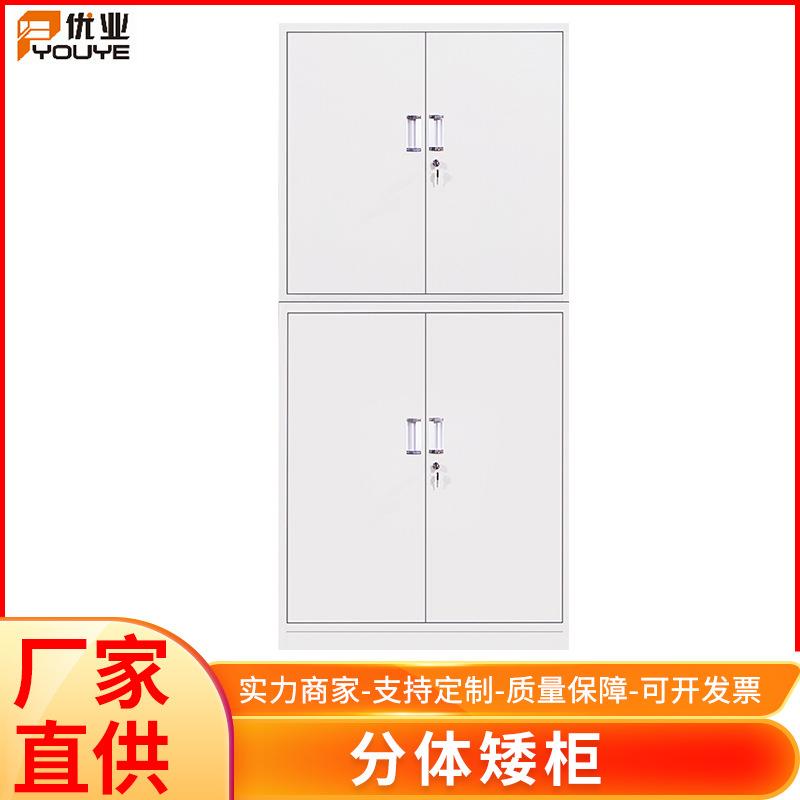 办公室简约多层文件储物分体矮柜钢制带锁家用杂物收纳柜