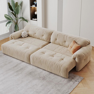 爱依瑞斯电动功能沙发床两用客厅意式 极简约大小户型布艺直排吐司