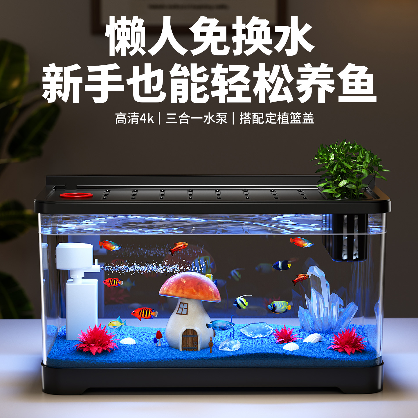 阔庭过滤制氧一体机免换水金鱼缸