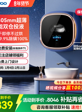 大宇壁挂式洗衣机小型婴儿宝宝内衣裤双仓智投放超薄洗烘机BGX08H