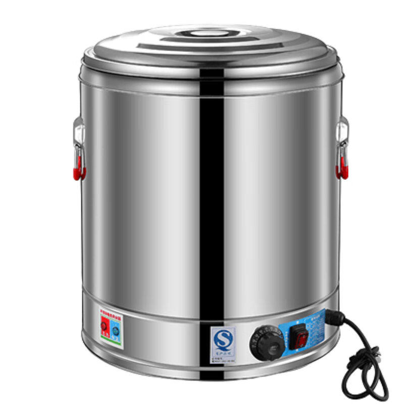 苏勒电热蒸煮桶不锈钢全复底煮粥桶双层奶茶桶商用大容量保温桶开