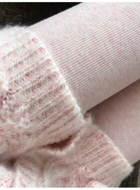 2000D羊胎绒加厚保暖燕u麦粉白色棉质竖条压力显瘦打底美腿连裤袜