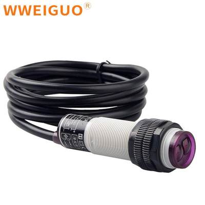 WWEIGUO漫反射光电开关E3F-DS30C4/P1红外线感应传感器C1常开NPN