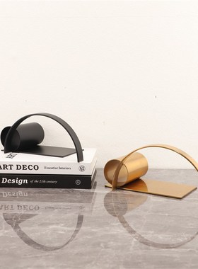 现代简约金属竹筒工艺品摆饰玄关酒柜F办公室客厅桌面茶几家居饰