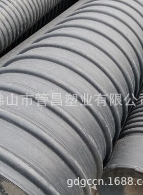 钢带增强pe螺旋j波纹管聚乙烯波纹管300黑色排污管直大优惠厂家量