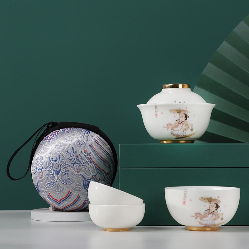 姑苏阿焦旅行茶具快客q杯一壶两杯套装便携式随身户外过滤泡茶壶