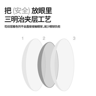 HIME半年抛美瞳野与卉系列彩z色美瞳岛屿蓝栗子棕三明治工艺2片