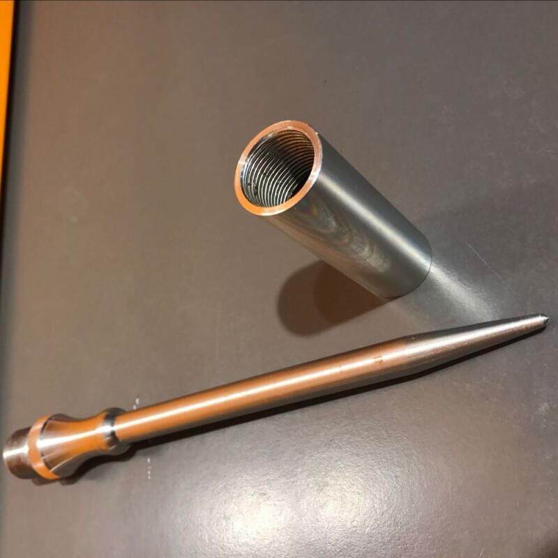 过河钓抬钓抬线过江龙自制主杆不锈钢地插带接头摇脚内径14-22mm