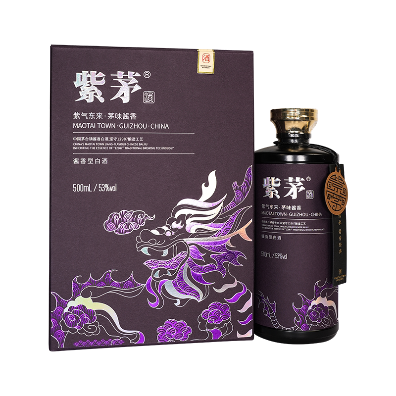 贵州紫茅祥瑞系列国产酱香型53度茅系白酒商务宴请婚礼六瓶装