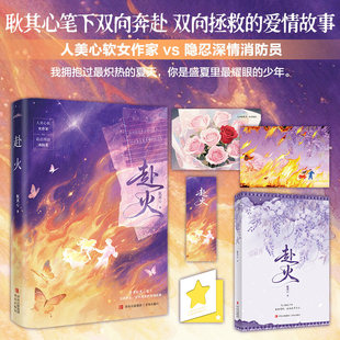 【赠明信片2张+星星卡1张+书签1张】赴火 耿其心笔下双向奔赴双向拯救的爱情故事 人美心软女作家vs隐忍深情消防员 都市言情小说