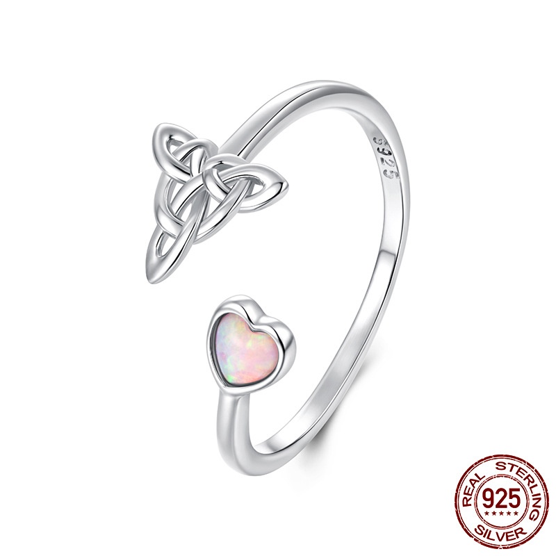 经典凯尔特结爱心开口戒