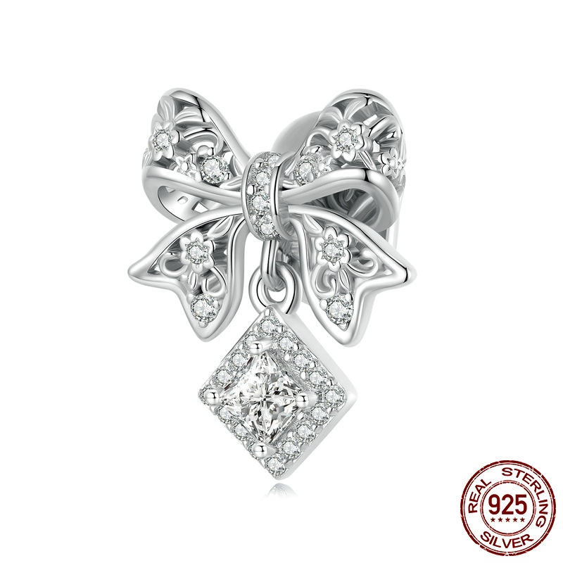 蕾丝蝴蝶结硅胶圈定位珠子配件