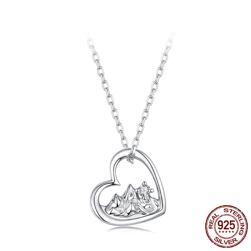 文艺风原创远山锆石项链