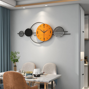 饰大气静音家用时钟 装 网红时尚 北欧现代简约钟表挂钟客厅创意个性
