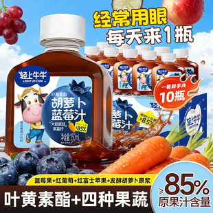 轻上叶黄素酯胡萝卜蓝莓汁儿童果蔬汁饮品便携小瓶装 学生早餐饮料
