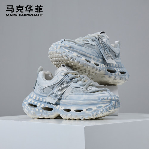 马克华菲新款潮流老爹鞋厚底增高