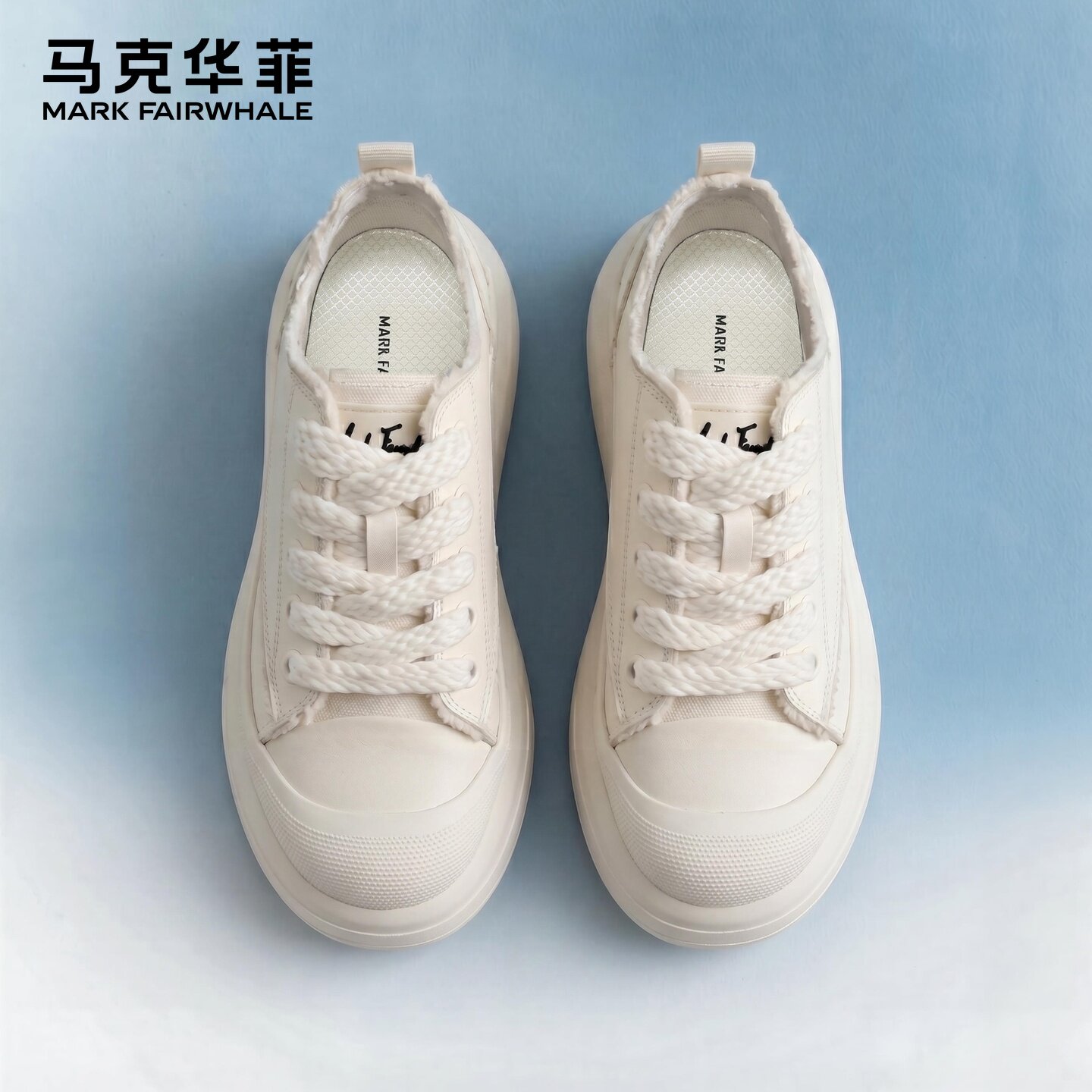 马克华菲官方旗舰男鞋增高小白鞋图片
