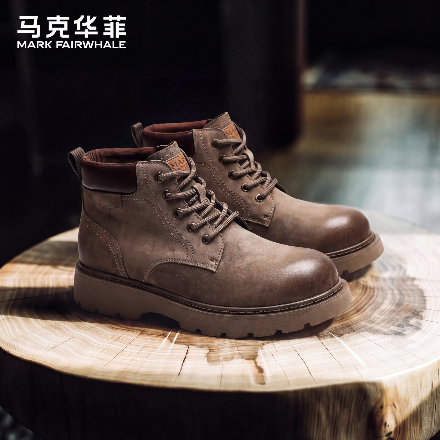 马克华菲官方旗舰男鞋工装马丁靴图片