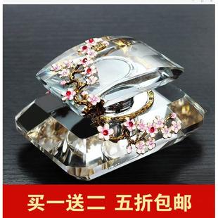 车内饰品水晶男女士车载香水座式 高档大气上档次汽车创意个性 摆件