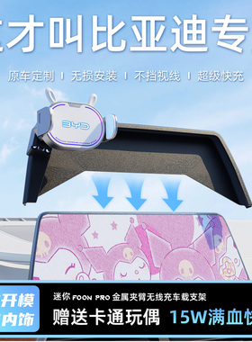 比亚迪秦汉元宋plus/pro唐ev/dmi海鸥豚豹狮D1驱逐舰手机车载支架