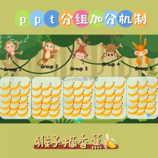 原创线上ppt分组加分机制趣味性游戏课件网课奖励加分