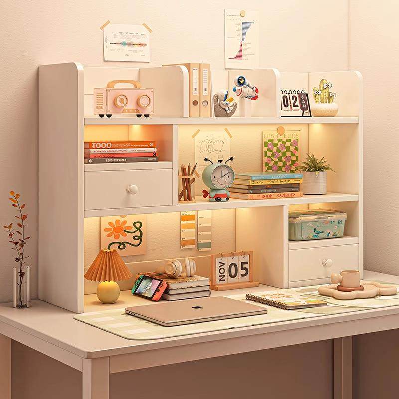 拉车套罩书架桌面置物架家用书桌带抽收纳宿舍简易多层办公桌上小,电子元器件市场,LED反光杯,淘宝优惠券,粉丝福利购,淘宝优惠卷