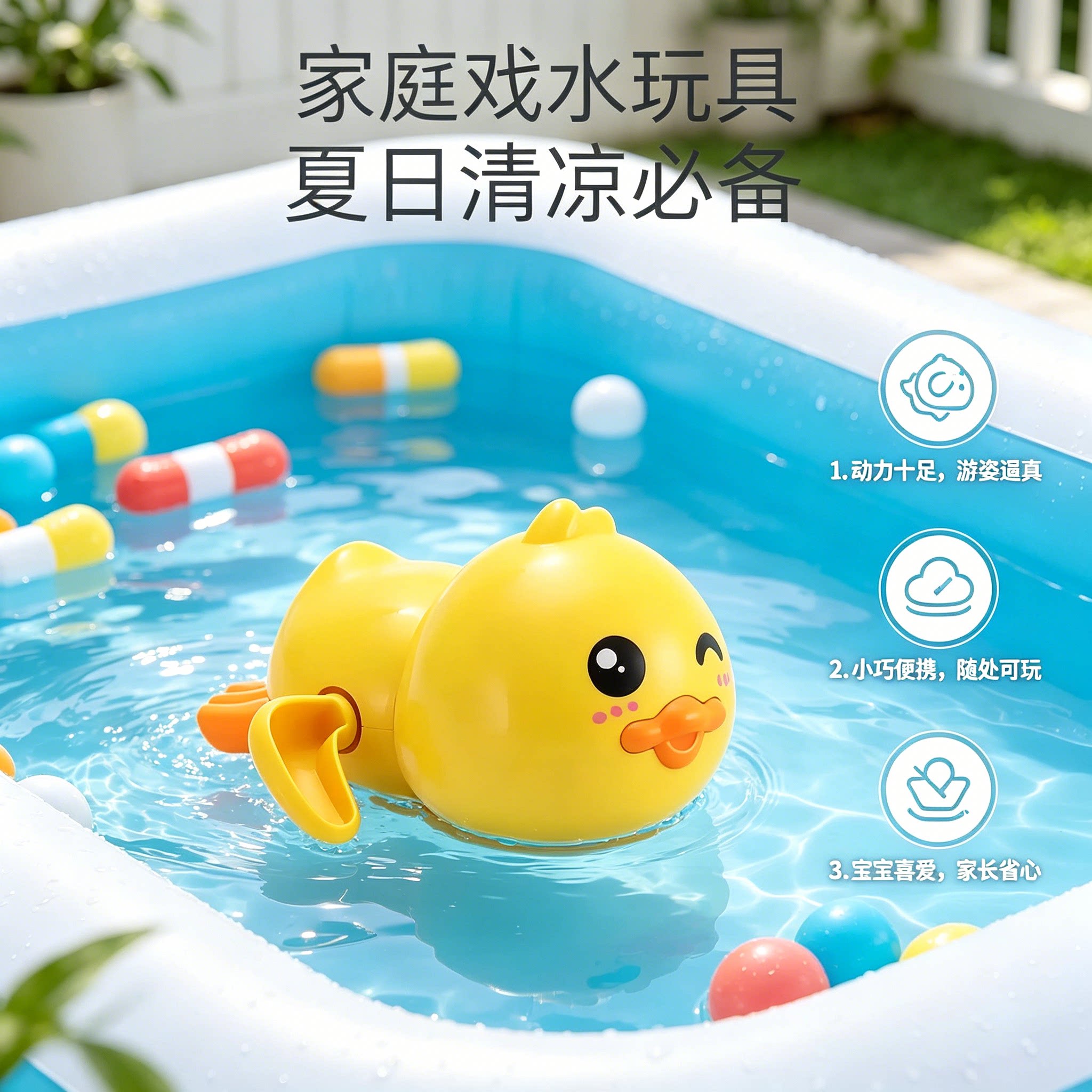 新款火箭旋转宝宝戏水洗澡玩具发条上链儿童沐浴婴儿游泳泡澡喷水