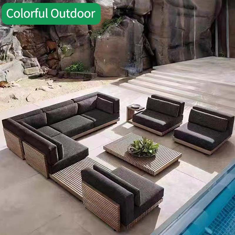 户外庭院沙发柚木防雨防晒家具别墅露天阳台花园室外防腐实木组合,住宅家具,户外沙发,淘宝优惠券,粉丝福利购,淘宝优惠卷