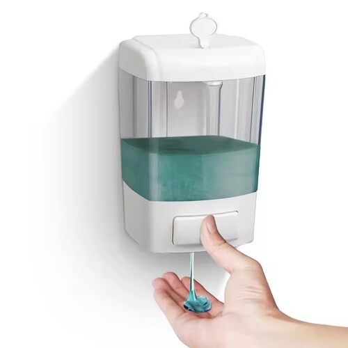 800ML大容量皂液器皂液盒酒店卫生间洗手液手动按压壁挂式给皂器