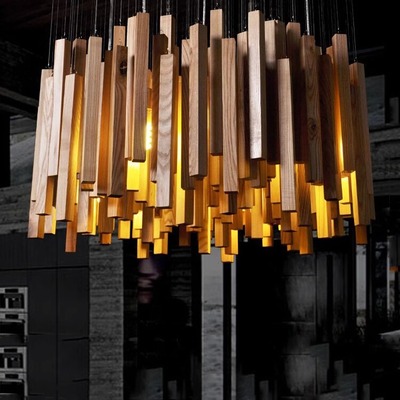 设计师现代简约新中式餐厅饭厅吊灯客厅茶室侘寂风创意