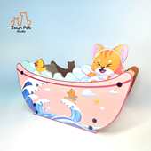 浴缸猫抓板 硬纸板瓦楞纸磨爪板猫咪玩具猫窝耐磨抓多猫大猫耐抓