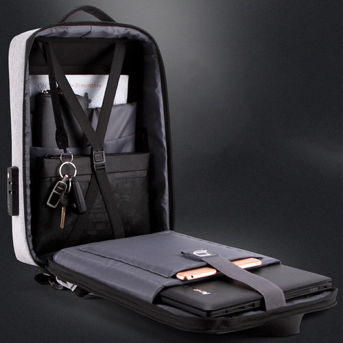 新品Mens eReflective Strip Multifunctional Anti theft Backp