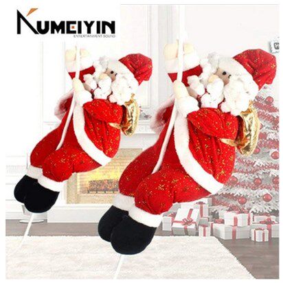 新品-2020 New Chrkisotmas Decoration Santa Claus Climbing on