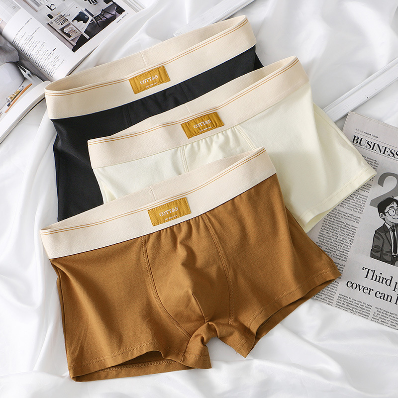 男士内裤男纯棉裆潮男透气舒适大码潮男生平角裤性感四角短裤裤衩