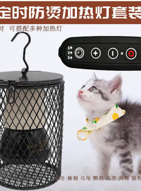 自动定时取暖器鹦鹉鸟柯尔鸭保温陶瓷灯宠物过冬无光防烫加热灯罩