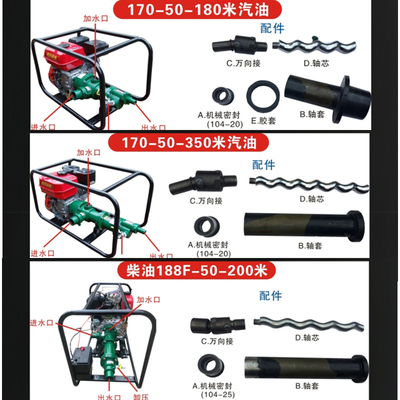 1寸螺杆泵配件大全汽油柴