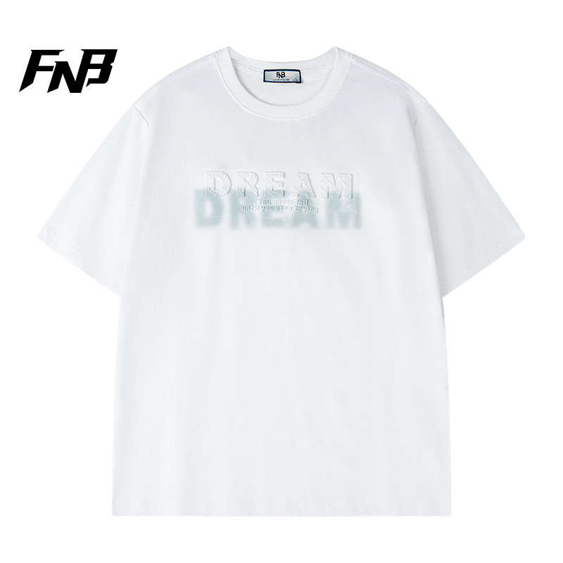 FNB美式潮牌夏季薄款修身短袖上衣潮流百搭简约时尚休闲T恤男女款