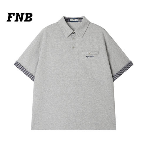 美国FNB2026夏季短袖翻领POLO衫男女设计师款混纺空气层通勤风T恤