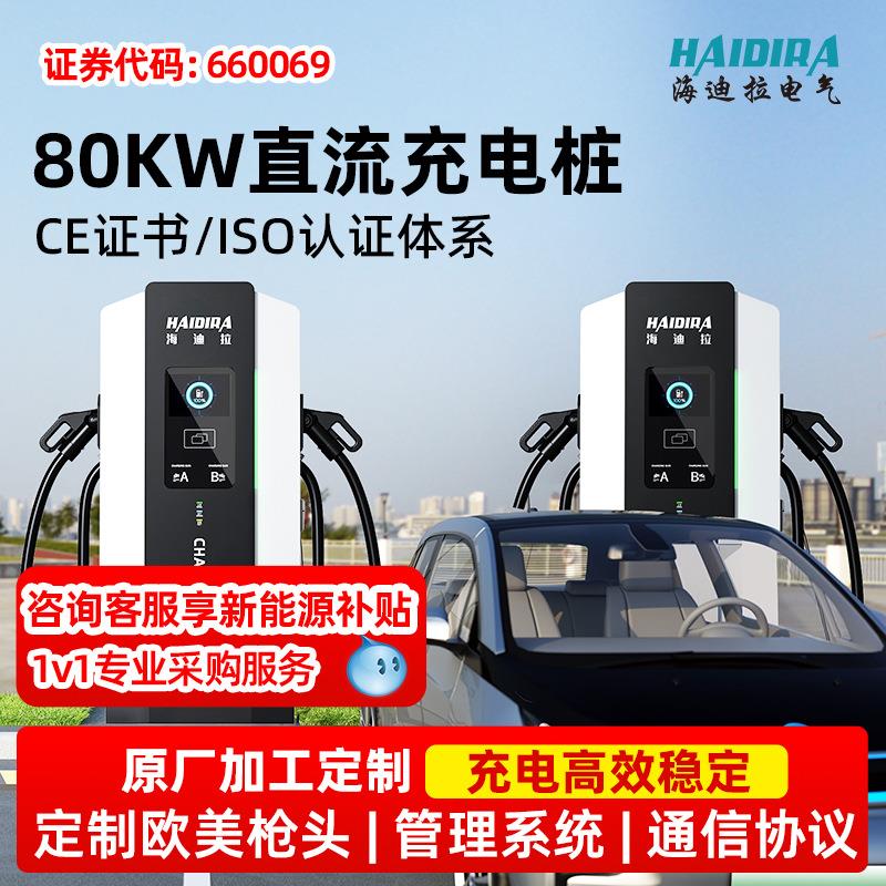 直流充电桩40/60/80KW新能源单双枪商用运营建站汽车通用加工定制