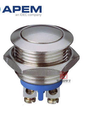 法国阿贝 APEM AV1630C900 金属按钮开关 16MM 螺丝脚