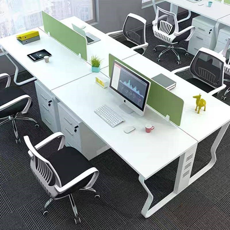 组职办公桌四人位组合桌椅简约桌C电脑桌六人位员工办员公桌蝴蝶
