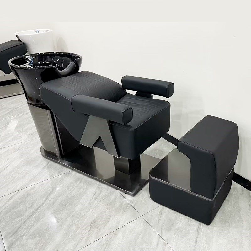 高端陶瓷盆洗头床理发店专用发廊玻璃G钢式O半躺美发店不锈钢冲水,商业/办公家具,美容床/美发床/洗头床,淘宝优惠券,粉丝福利购,淘宝优惠卷