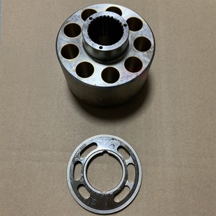 韩独液压泵配件VRD63缸体配油盘挖机E120NB泵胆平面柱塞机械零件